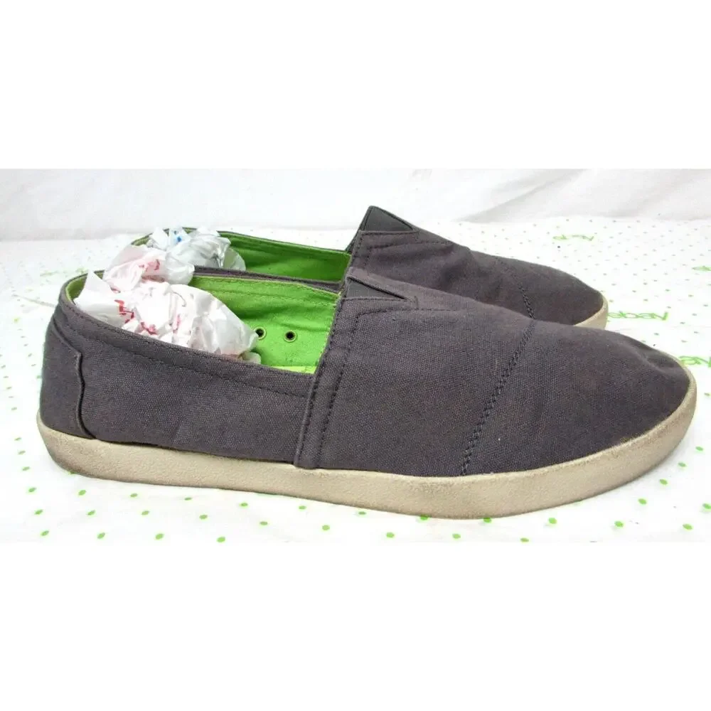 Tom's men's size 13 gray grey loafers sneakers comfort shoes